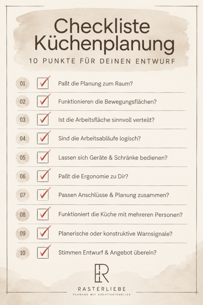 Checkliste Küchenplanung