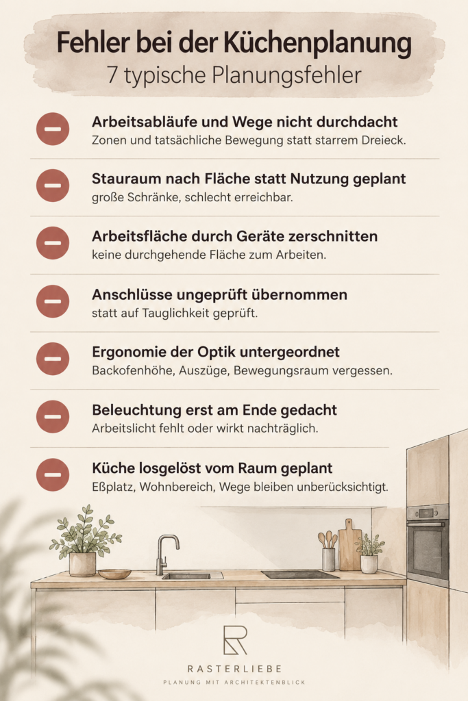 Fehler bei der Küchenplanung