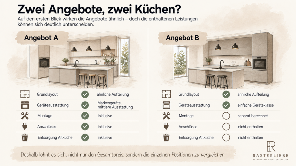 Küchenstudio-Angebote vergleichen